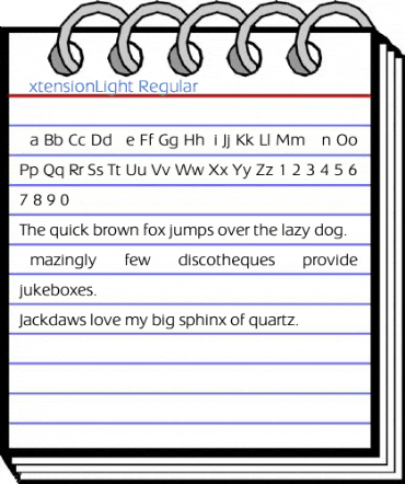 ExtensionLight Regular Font