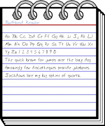 BudHand Regular Font