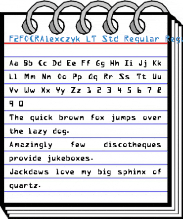 F2FOCRAlexczyk LT Std Regular Font