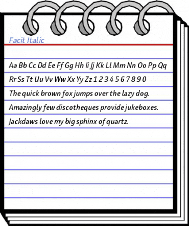 Facit Italic Font