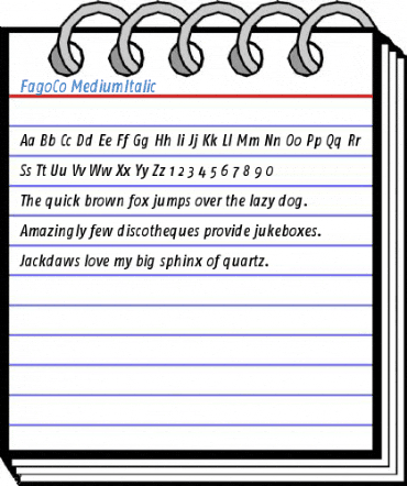 FagoCo MediumItalic Font
