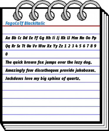 FagoCoTf BlackItalic Font