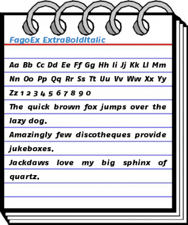 FagoEx ExtraBoldItalic Font