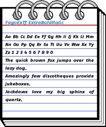 FagoExTf ExtraBoldItalic Font