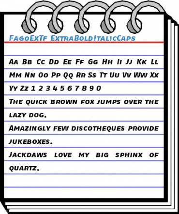 FagoExTf ExtraBoldItalicCaps Font