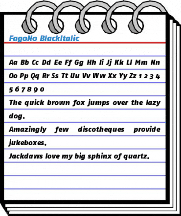 FagoNo BlackItalic Font