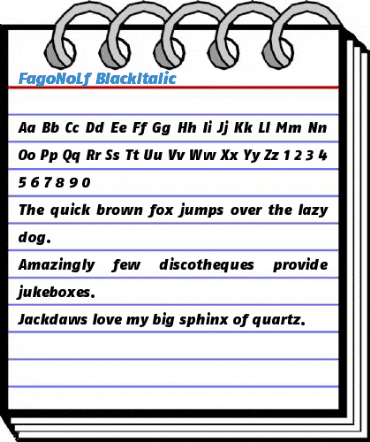 FagoNoLf BlackItalic Font