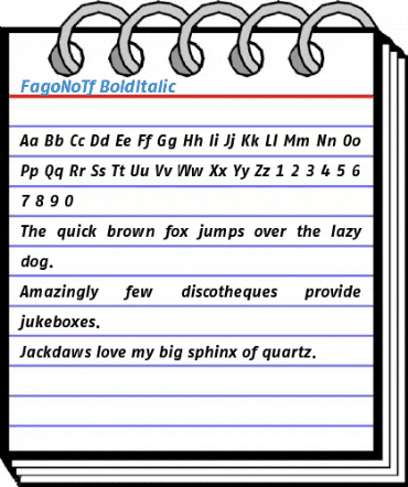 FagoNoTf BoldItalic Font