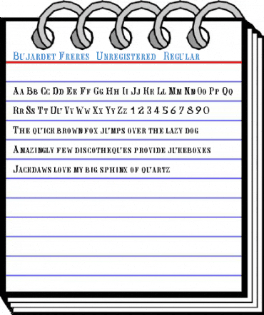 Bujardet Freres (Unregistered) Regular Font