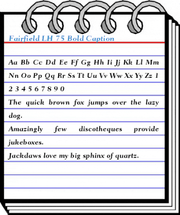 Fairfield LH 75 Bold Caption Font