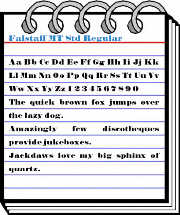 Falstaff MT Std Regular Font