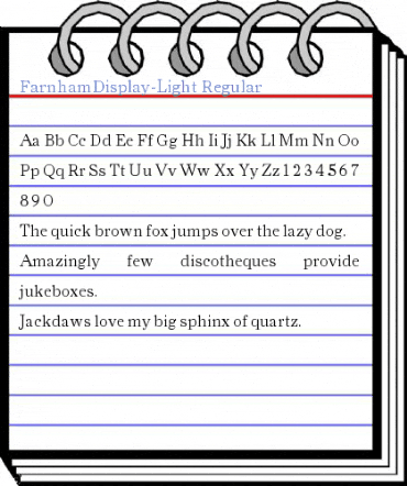FarnhamDisplay-Light Regular Font