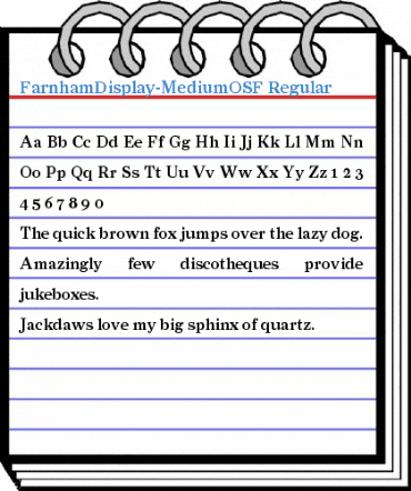 FarnhamDisplay-MediumOSF Regular Font