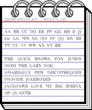Zierinitialen 1 Regular Font