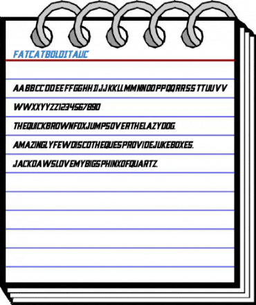Fatcat Bold Italic Font