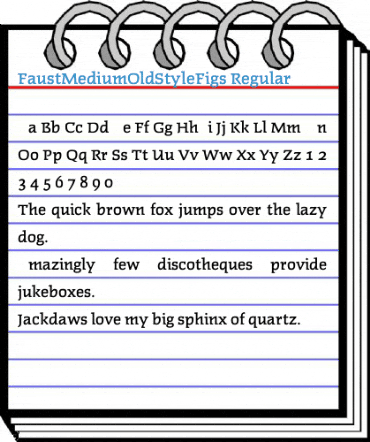 FaustMediumOldStyleFigs Regular Font