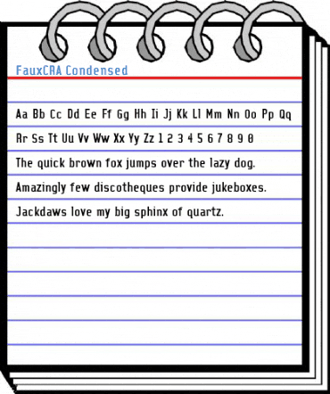 FauxCRA Condensed Font