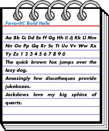 FavoritC Bold Italic Font