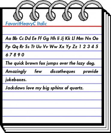 FavoritHeavyC Italic Font