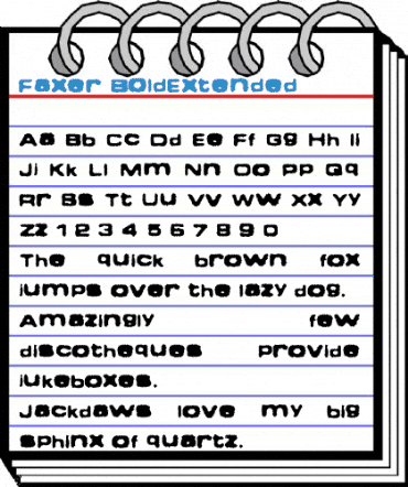 Faxer BoldExtended Font