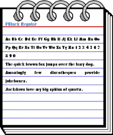 FBlack Regular Font