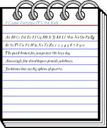 FCaslon Fortytwo ITC Std Italic Font