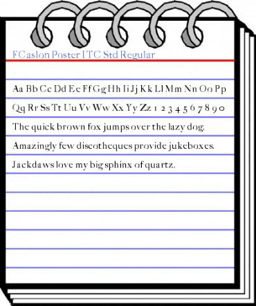 FCaslon Poster ITC Std Regular Font