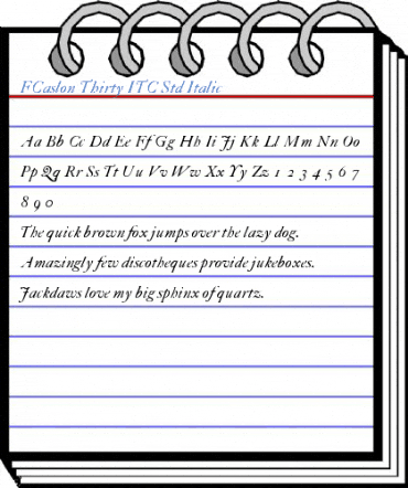 FCaslon Thirty ITC Std Italic Font