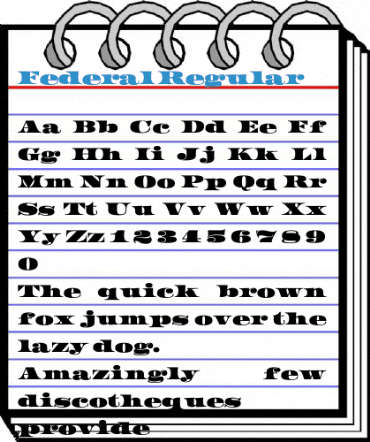 Federal Regular Font