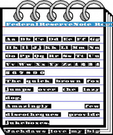 FederalReserveNote Regular Font