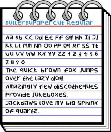 BullerBuPapercut Regular Font