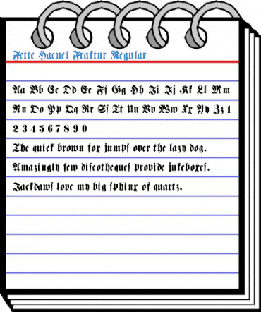Fette Haenel Fraktur Regular Font