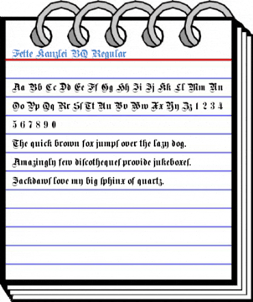 Fette Kanzlei BQ Regular Font