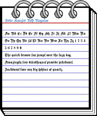 Fette Kanzlei BQ Regular Font