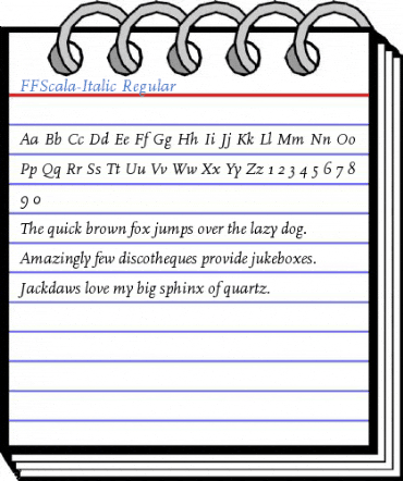 FFScala-Italic Regular Font