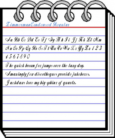 ZimmermanCondensed Regular Font