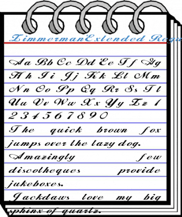 ZimmermanExtended Regular Font