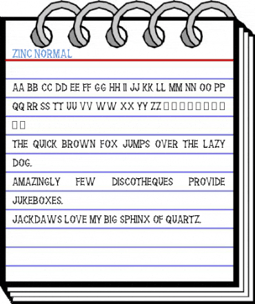 Zinc Normal Font