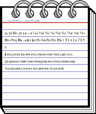 Filosofia Fractions Font