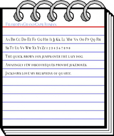 FilosofiaGrandCaps Roman Font