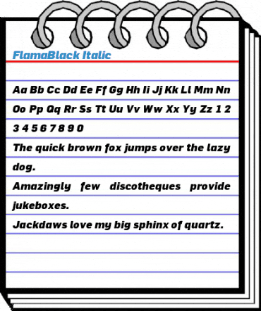 FlamaBlack Italic Font