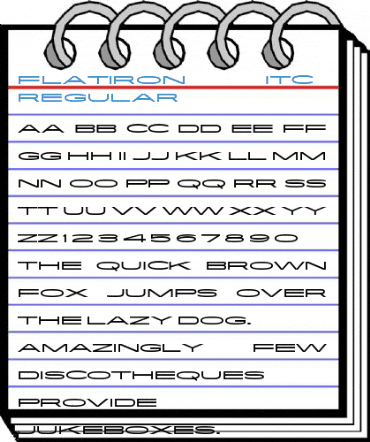 Flatiron ITC Std Regular Font