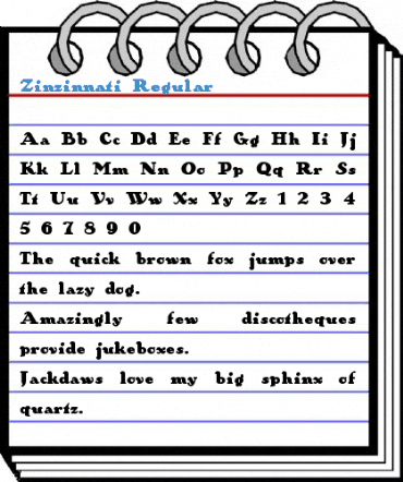 Zinzinnati Regular Font