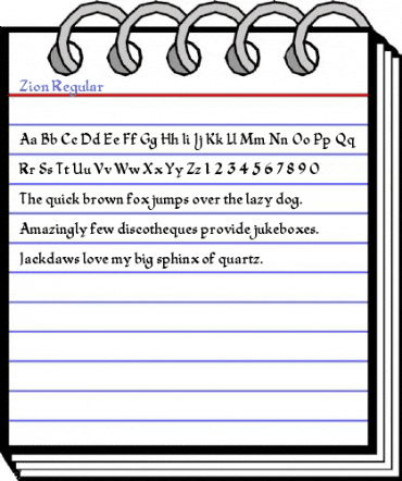 Zion Regular Font