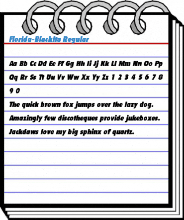 Florida-BlackIta Regular Font