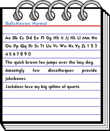 BullyNarrow Normal Font