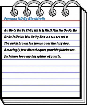 Fontana ND Gg BlackItalic Font