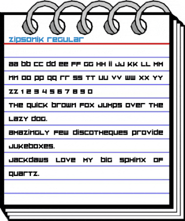 ZipSonik Regular Font