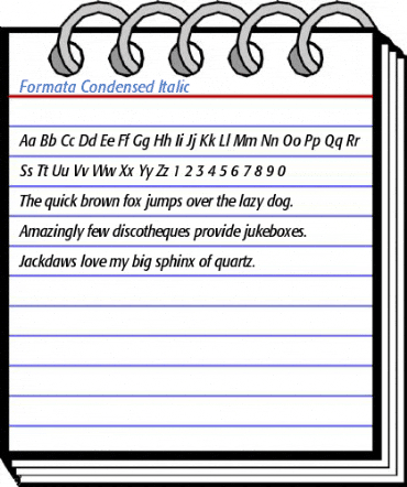 Formata Condensed Italic Font