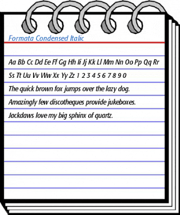 Formata Condensed Italic Font